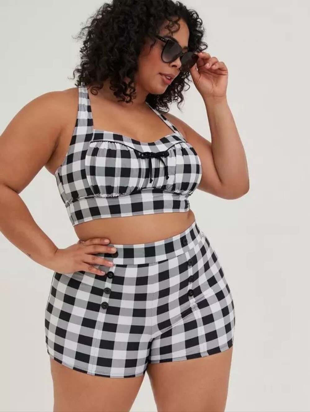 TORRID Retro Chic Plaid Swim Shorts In 5 (28)